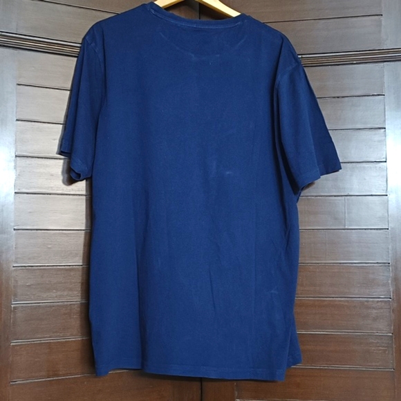 Marks and Spencer Pure Cotton Blue Half Sleeve T-shirt - Picture 2 of 4